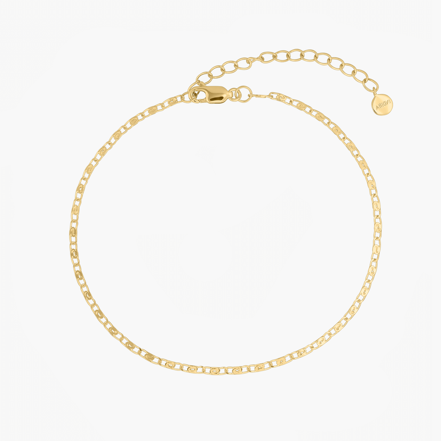 Cavigliera in argento Golden Anchor - Indira