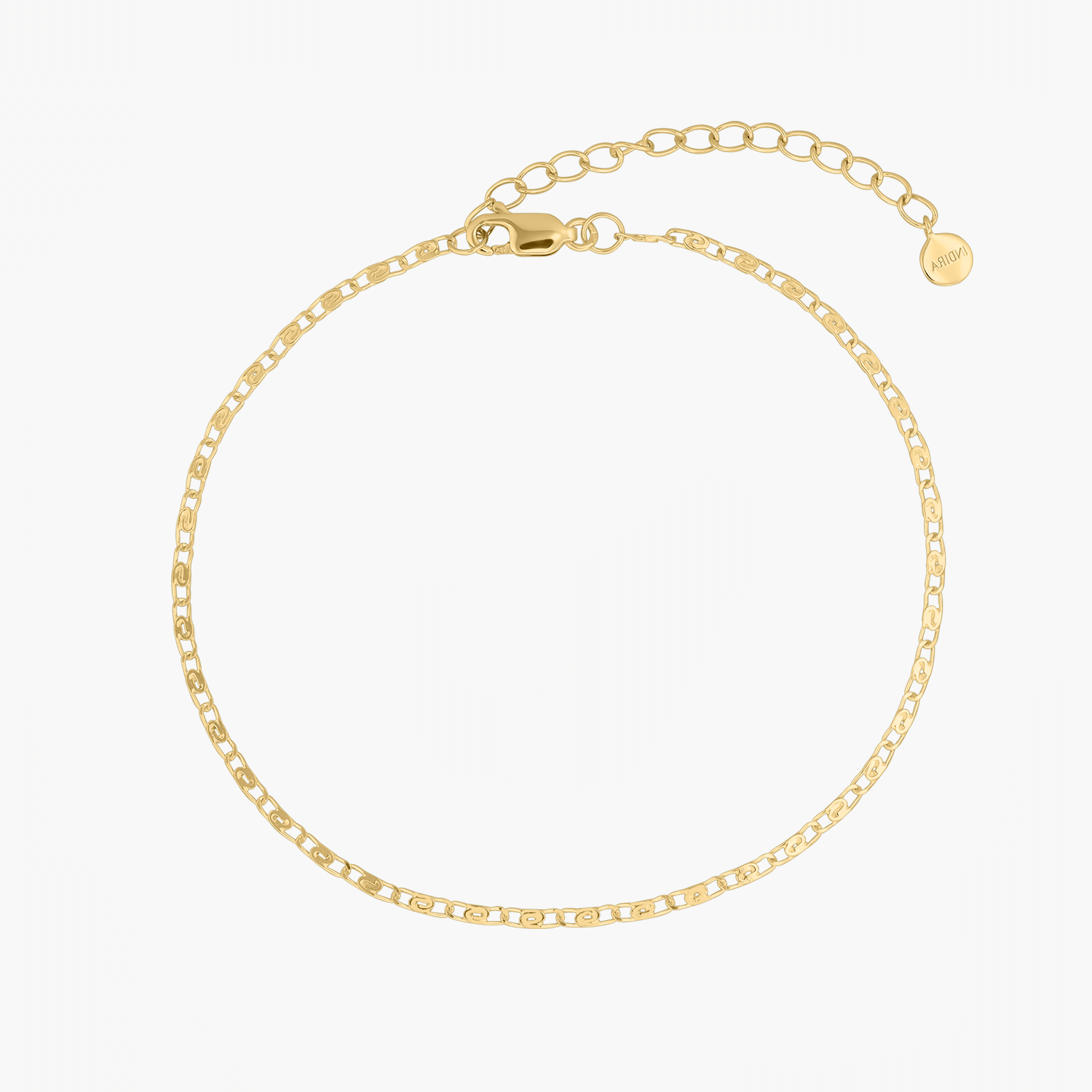 Cavigliera in argento Golden Anchor - Indira