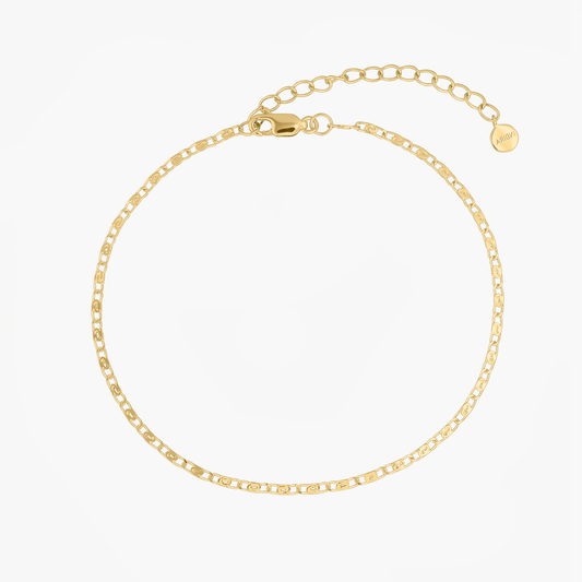 Cavigliera in argento Golden Anchor - Indira