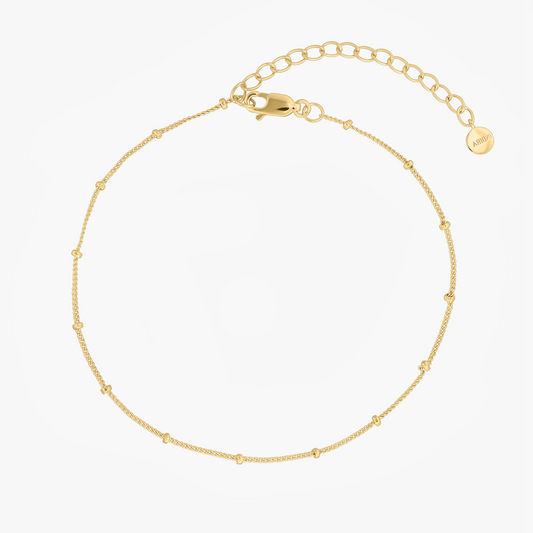 Cavigliera in argento Golden Beaded - Indira