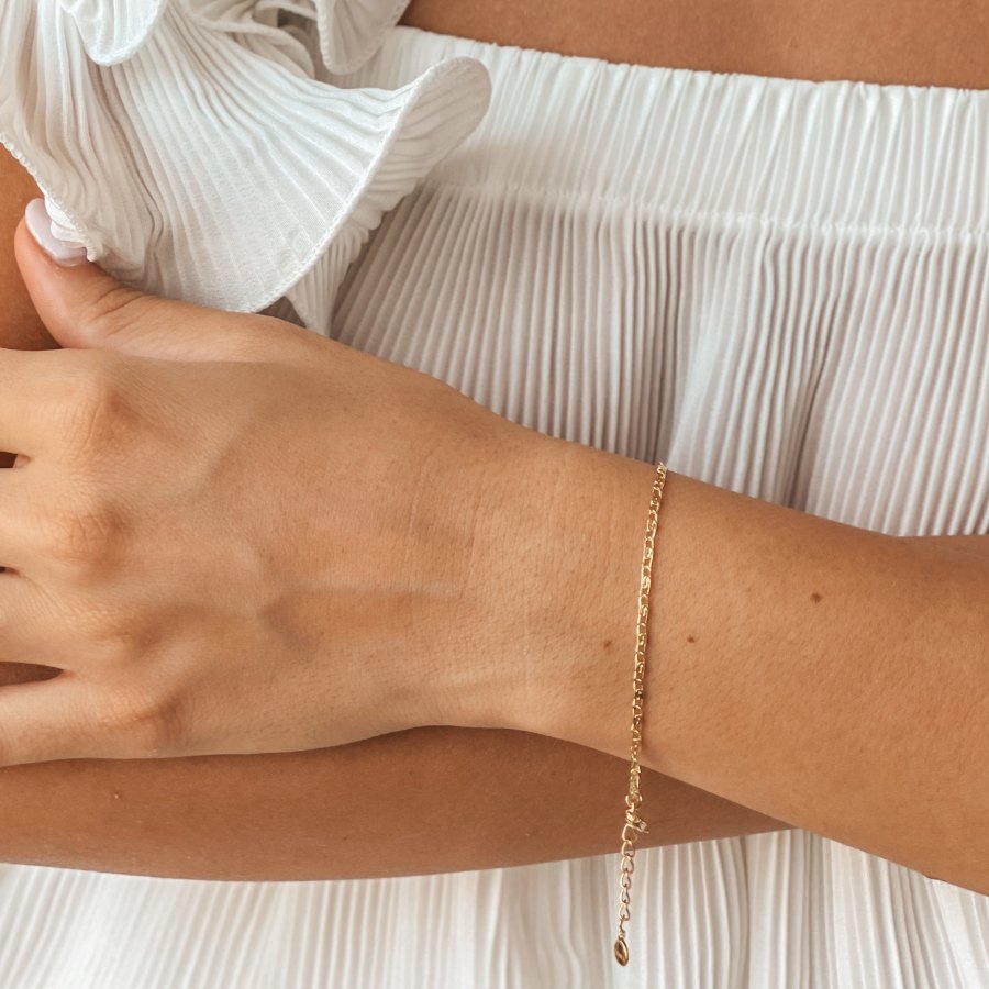 Bracciale in argento Golden Anchor - Indira