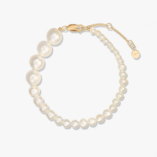 Bracciale in Argento Golden Crescendo - Perle Naturali