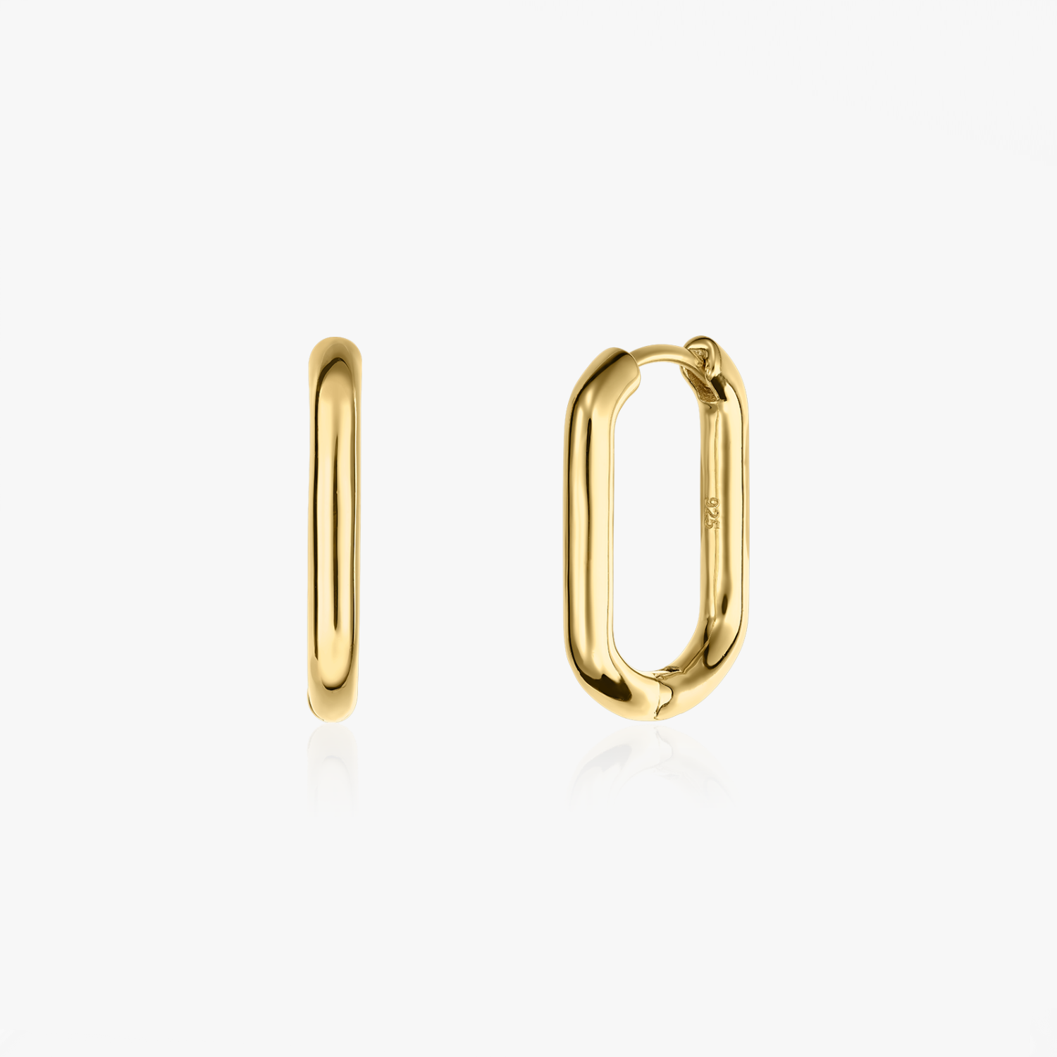 Orecchini quadrati in argento Golden - Indira
