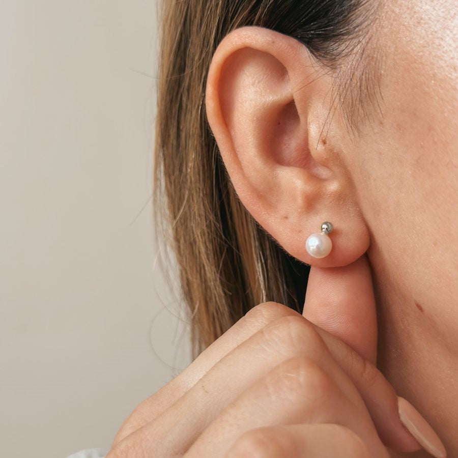 Orecchini in argento Avery - Perla Naturale - Indira