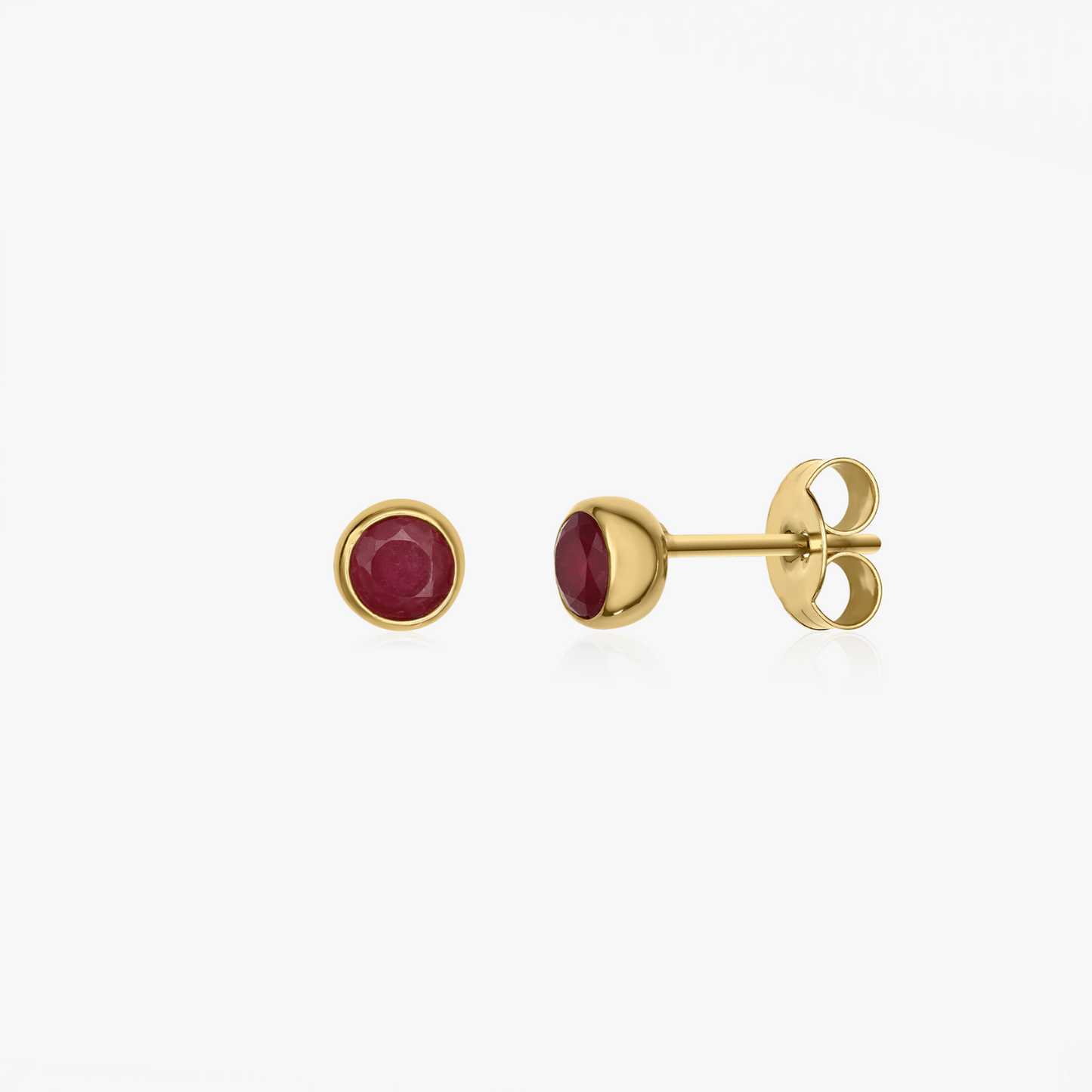 Orecchini in argento Birthstone Golden July - Rubino - Indira