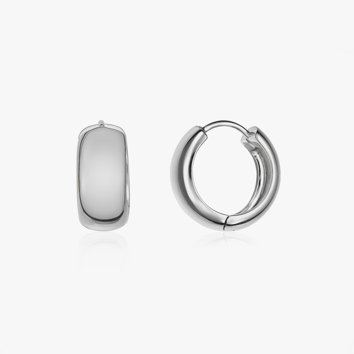 Orecchini in argento Bold Maxi Hoops - Indira