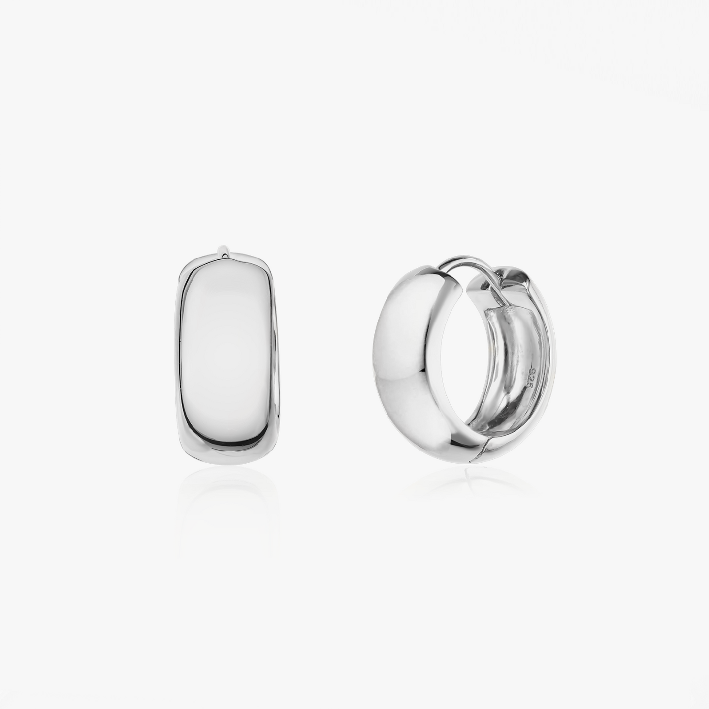 Orecchini in argento Bold Maxi Hoops - Indira