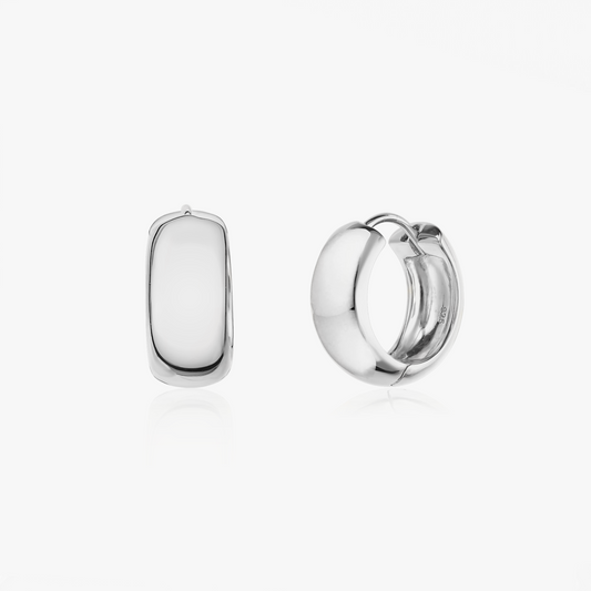 Orecchini in argento Bold Maxi Hoops - Indira