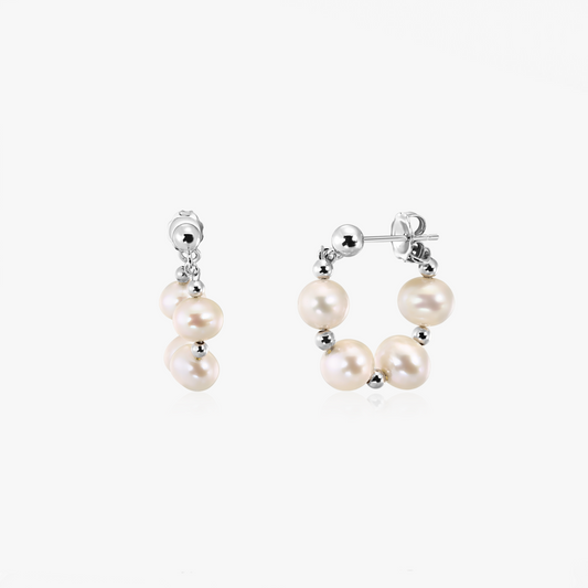 Orecchini in argento Cleo - Perla Naturale - Indira