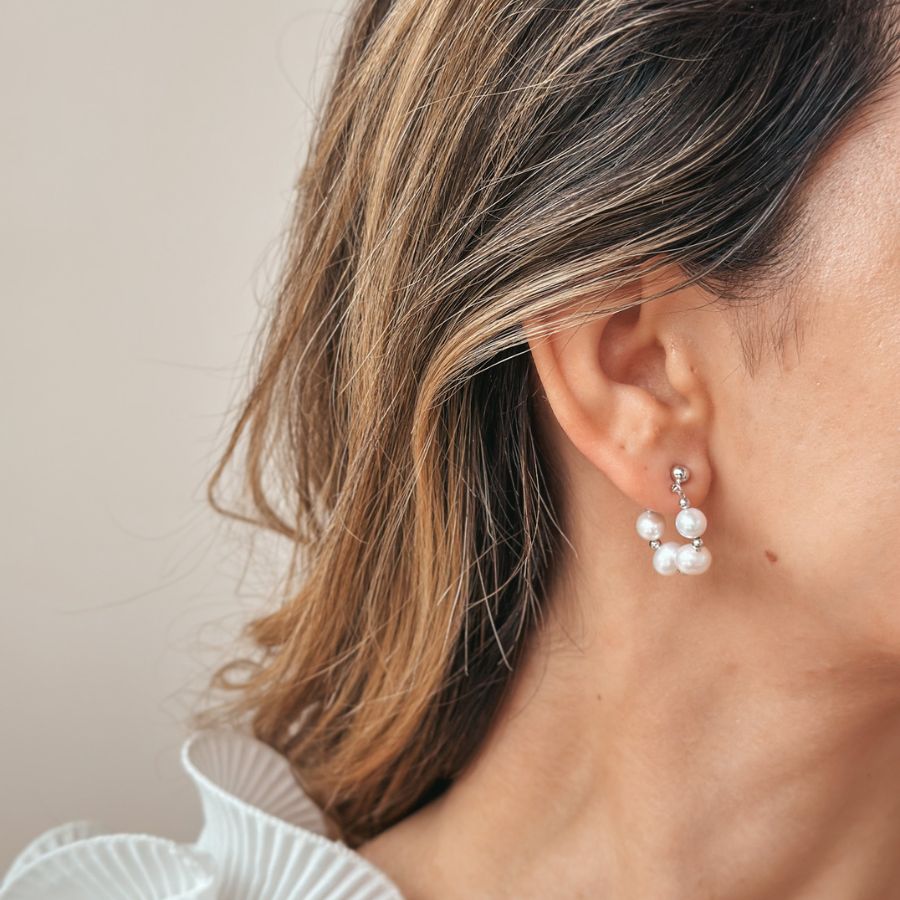 Orecchini in argento Cleo - Perla Naturale - Indira