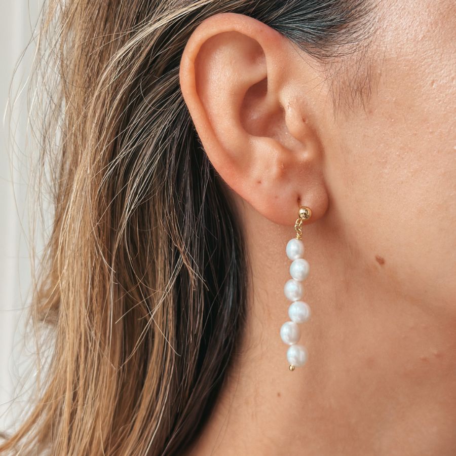 Orecchini in argento Golden Harmony - Perle Naturali - Indira