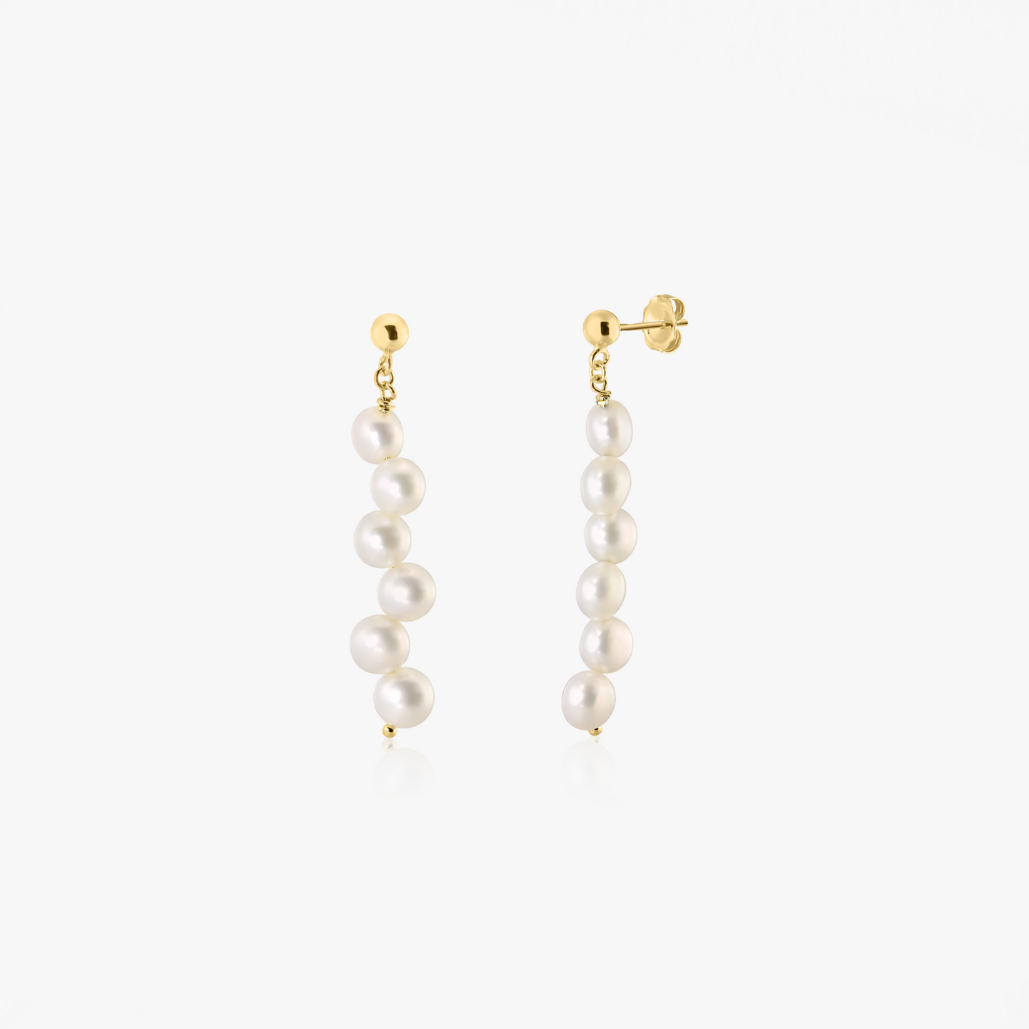 Orecchini in argento Golden Harmony - Perle Naturali - Indira