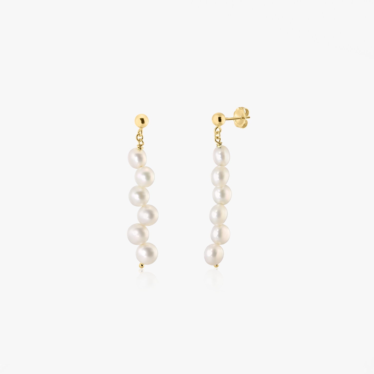 Orecchini in argento Golden Harmony - Perle Naturali - Indira