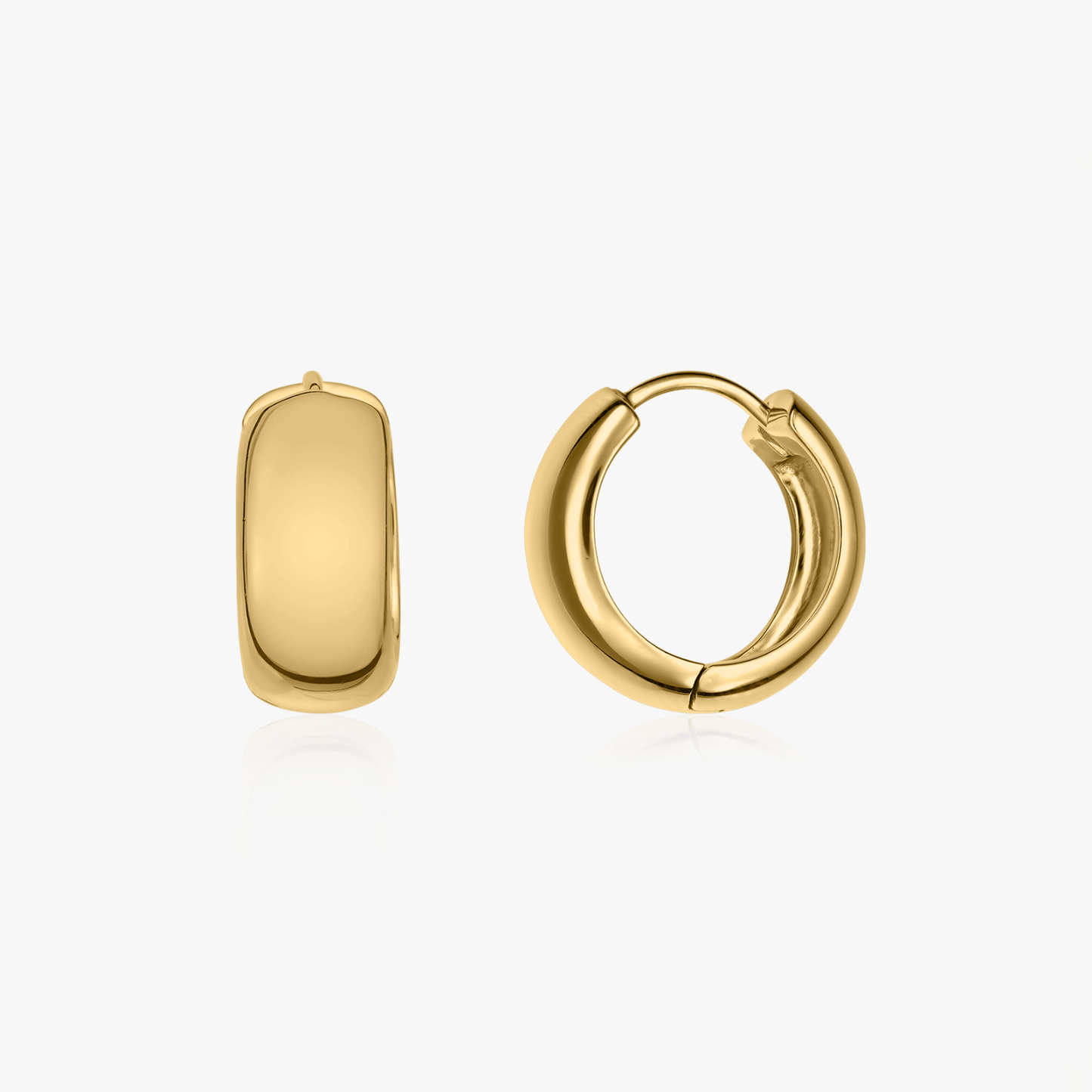 Orecchini in argento Golden Bold Maxi Hoops - Indira