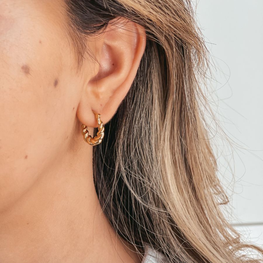 Orecchini in argento Golden Brioche - Indira