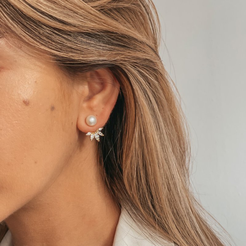 Orecchini in argento Golden Day to Night - Perle Naturali - Indira