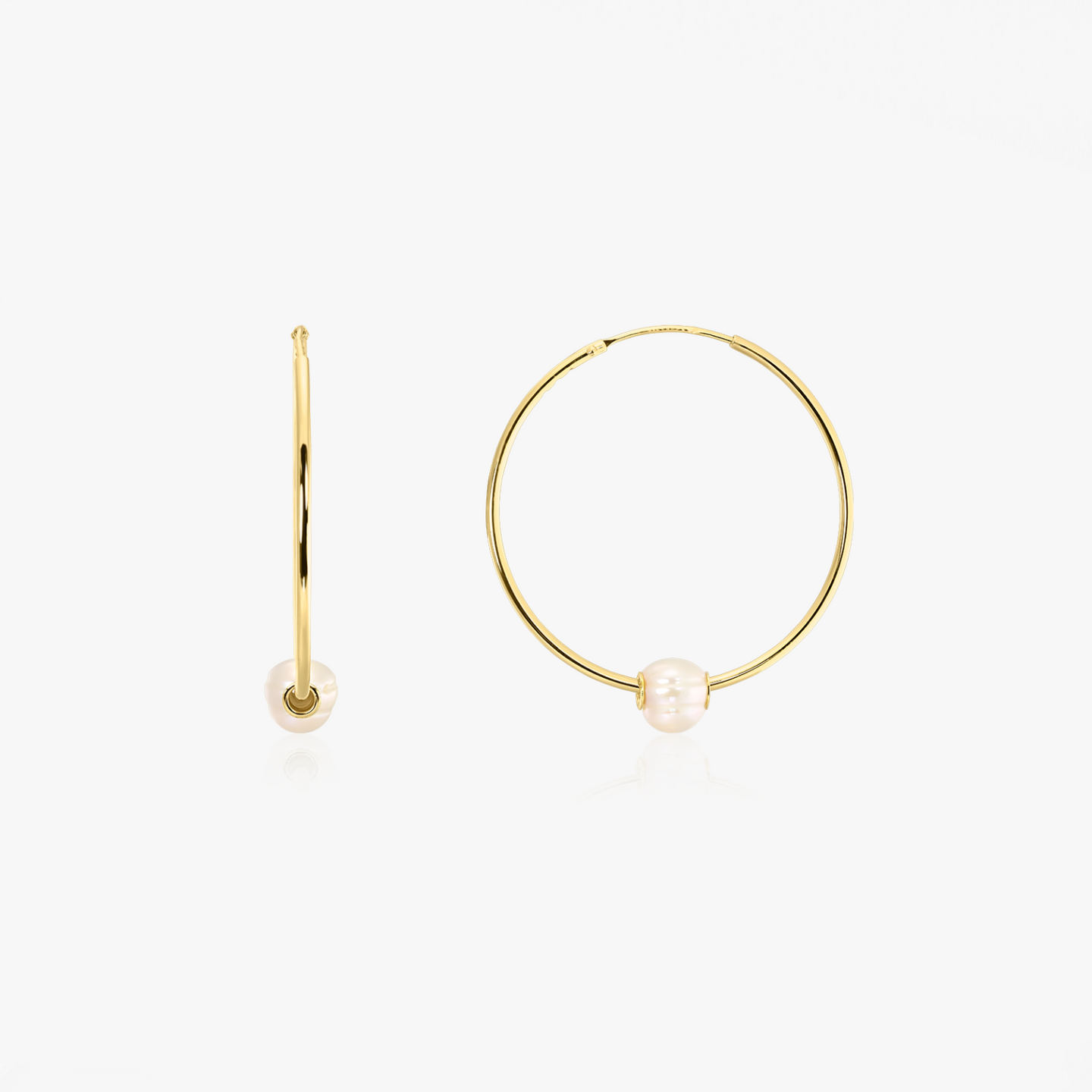 Orecchini in argento Golden Ines - Perla Naturale - Indira