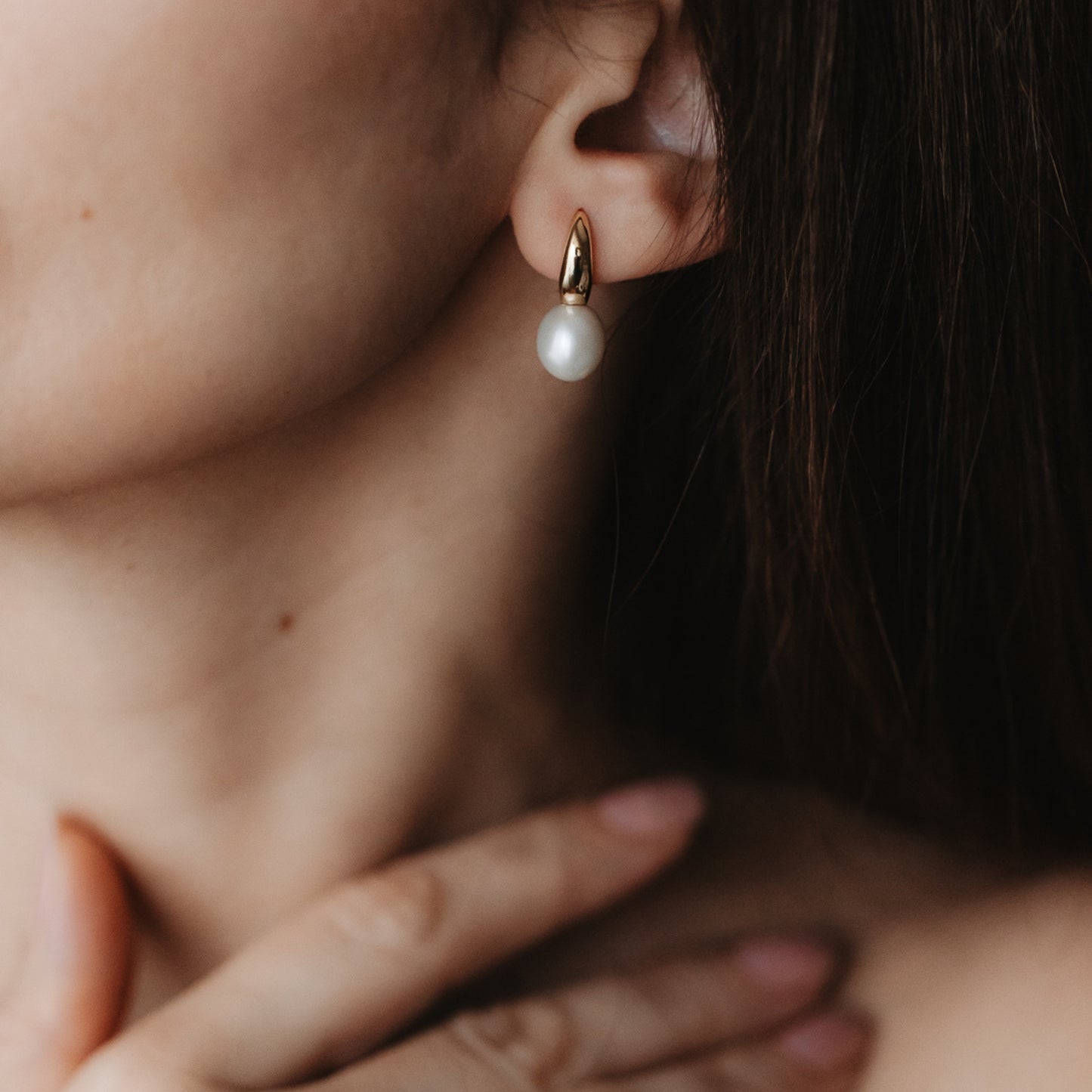 Orecchini in argento Golden Madeleine - Perle Naturali - Indira