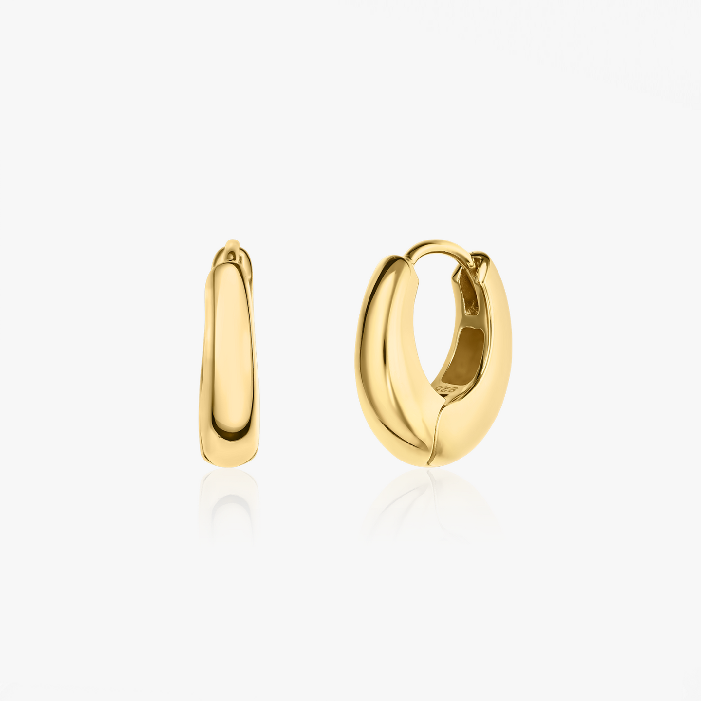 Orecchini in argento Golden Mini Dome - Indira