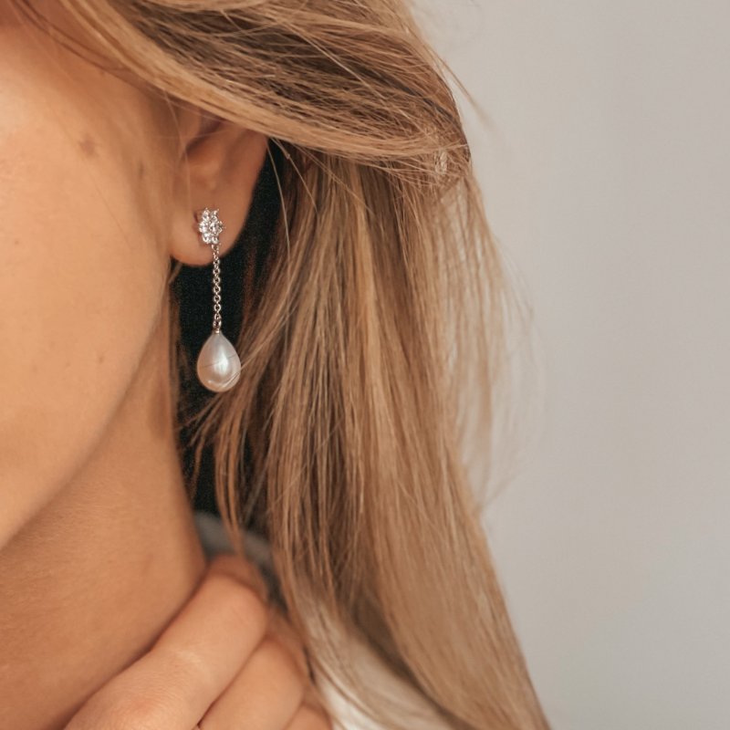 Orecchini in argento Midwinter - Perle Naturali - Indira