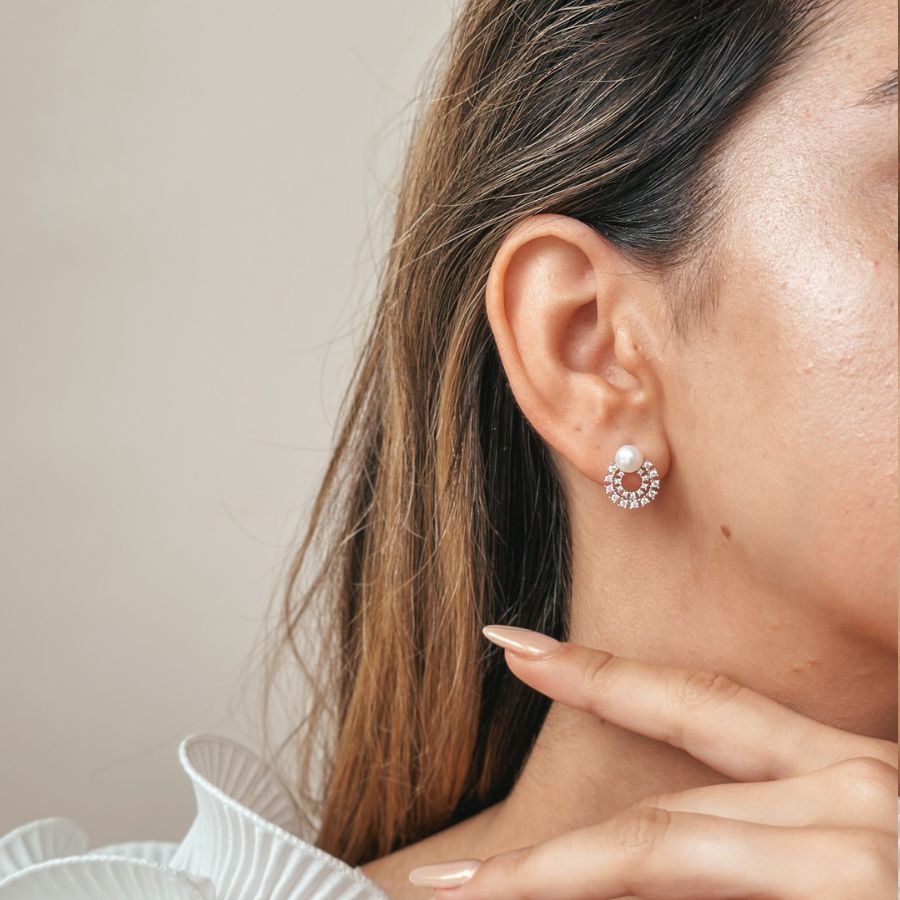 Orecchini in argento Nia - Perla Naturale - Indira