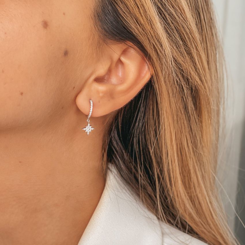 Orecchini in argento North Star - Zirconio - Indira
