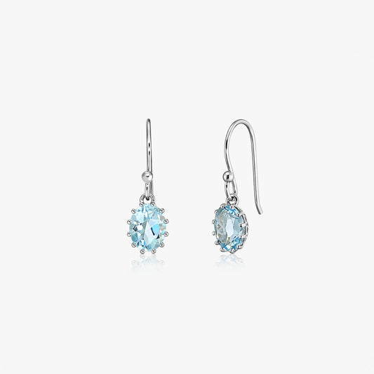 Orecchini in Argento Serene - Topazio Blu