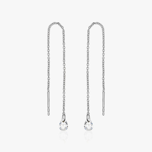 Orecchini in argento Solitaire - Zirconia - Indira