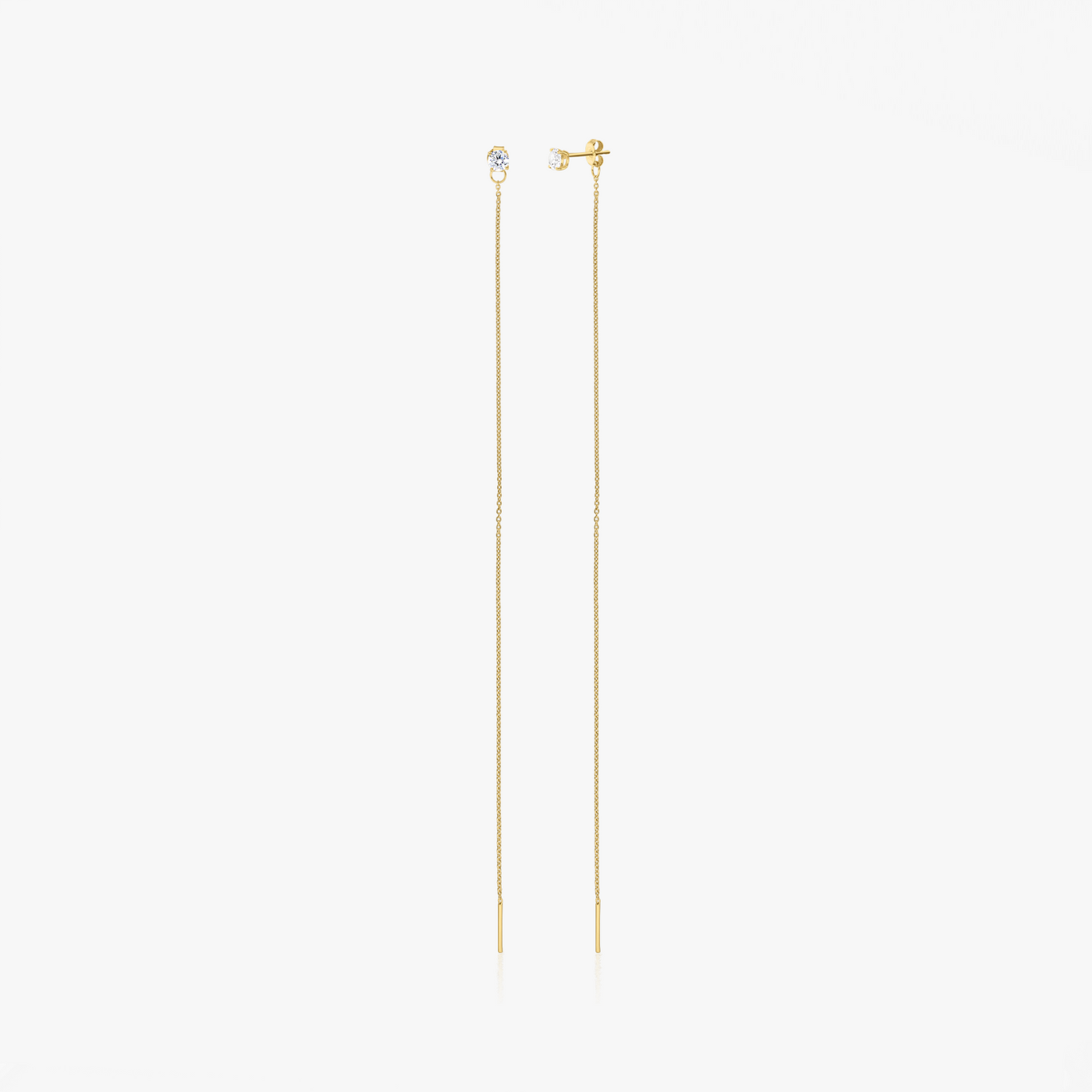 Orecchini in argento placcato oro con cubic zirconia bianca Sadie - Indira