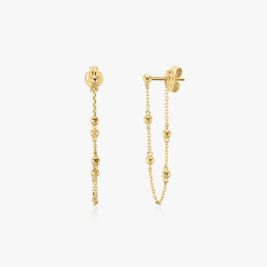 Orecchini in oro Chained Beads - Indira