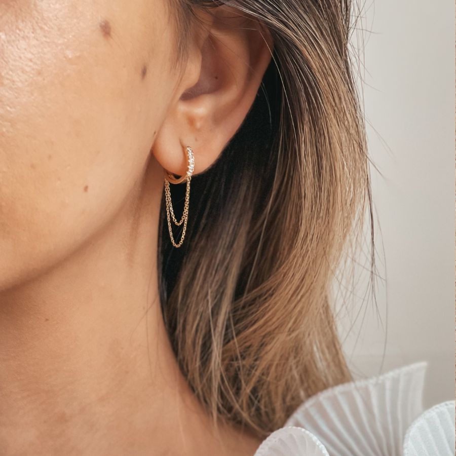Orecchini in oro Cindy - Zirconia - Indira