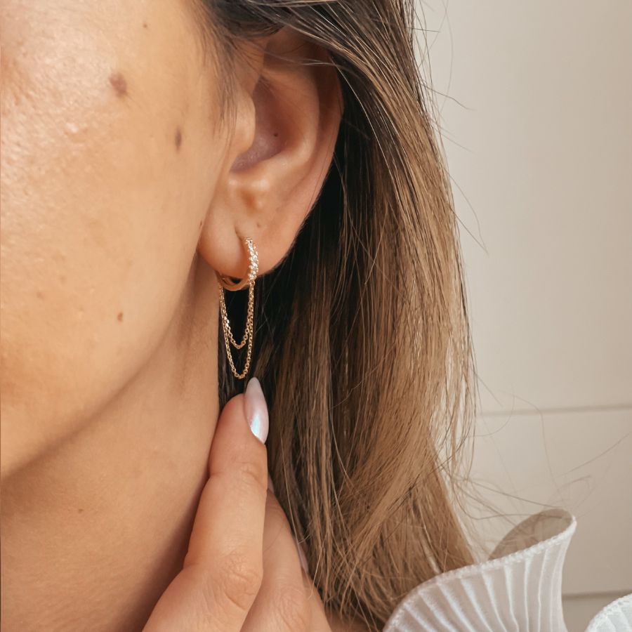 Orecchini in oro Cindy - Zirconia - Indira