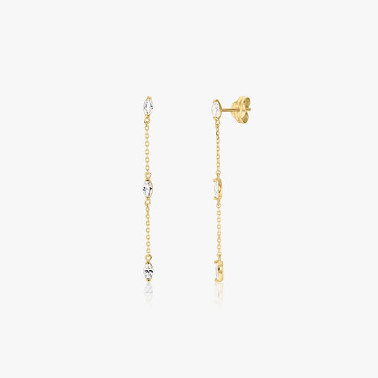 Orecchini in oro Crystal Drops - Zirconia - Indira