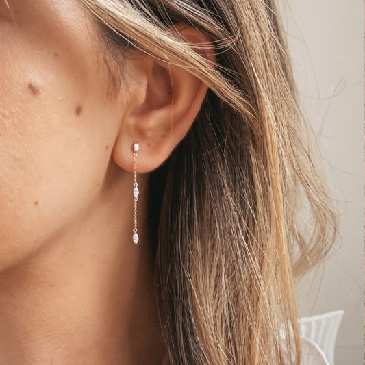 Orecchini in oro Crystal Drops - Zirconia - Indira