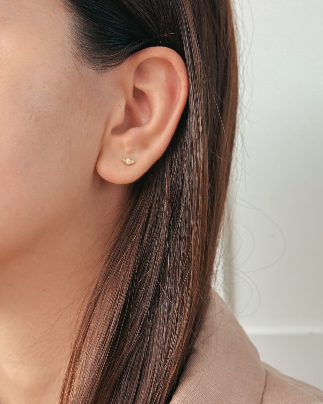 Piercing labret in oro giallo Gold Eye - Zirconia - Indira
