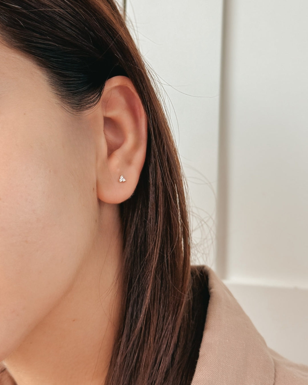 Orecchini piercing labret in oro giallo Petals - Zirconia - Indira
