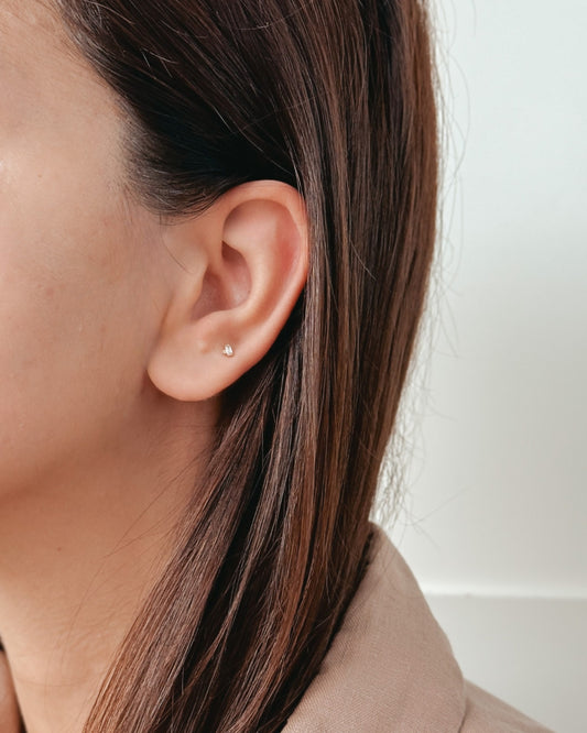 Orecchini piercing labret in oro giallo Shine - Zirconia - Indira