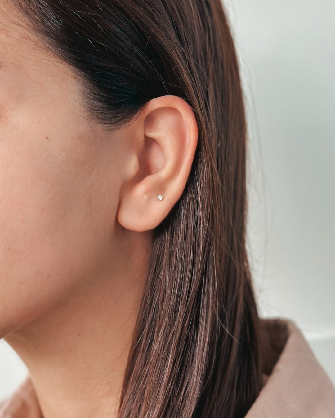 Orecchini piercing labret in oro giallo Simple Shine - Zircone - Indira