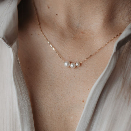 Collana in oro Elsa - Perle naturali - Indira