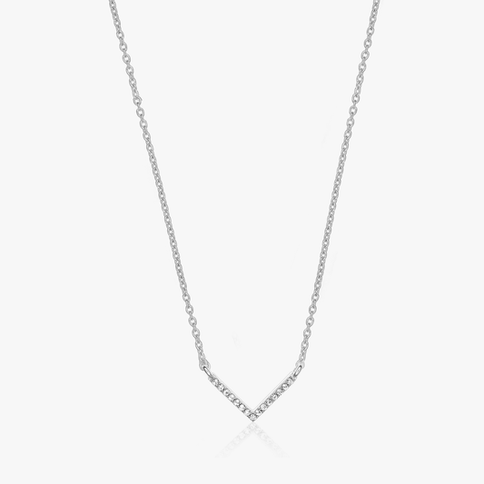Collana in argento V Neck - Zirconia - Indira