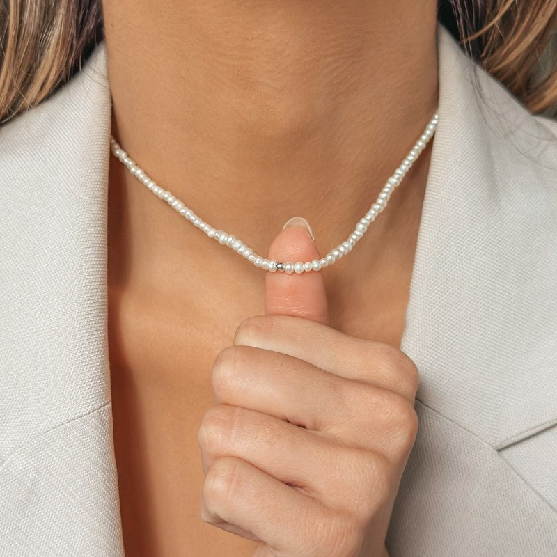 Collana in argento Glamour - Perle Naturali - Indira