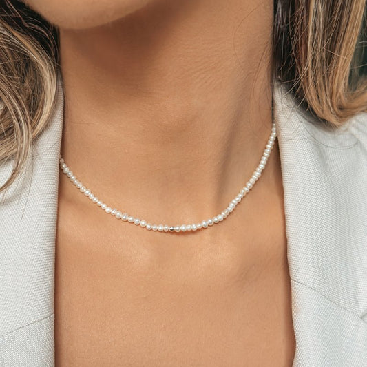 Collana in argento Glamour - Perle Naturali - Indira