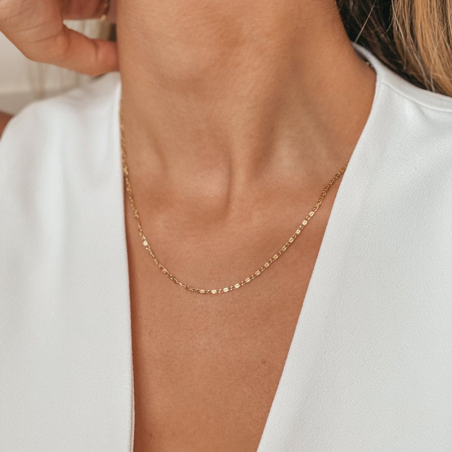 Collana in argento con ancora dorata - Indira