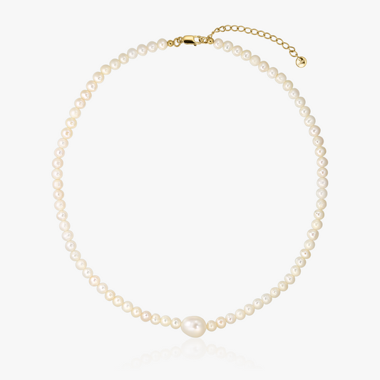 Collana in argento Golden Chanti - Perle coltivate - Indira