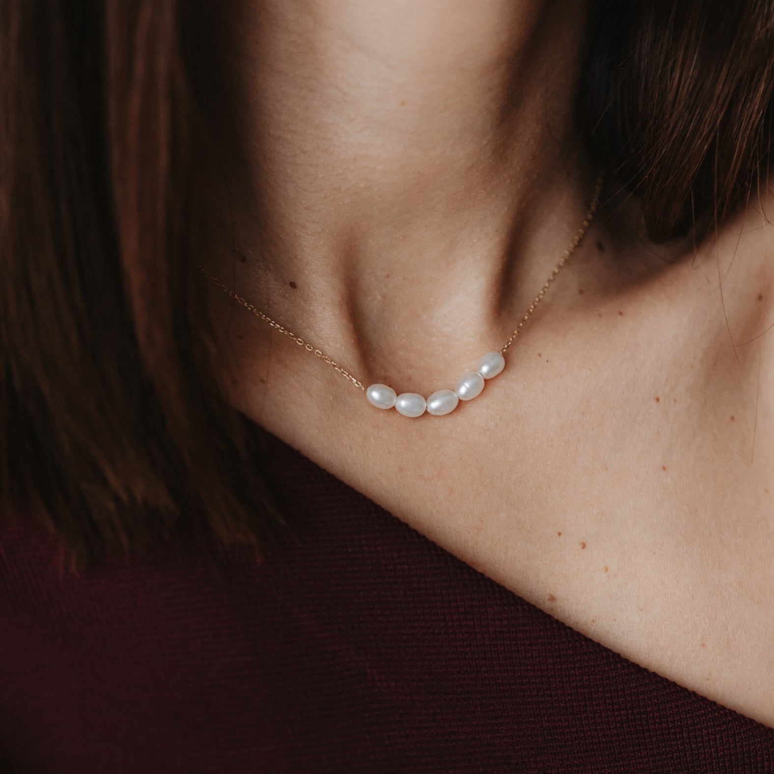 Collana in argento Golden Maia - Perle Naturali - Indira