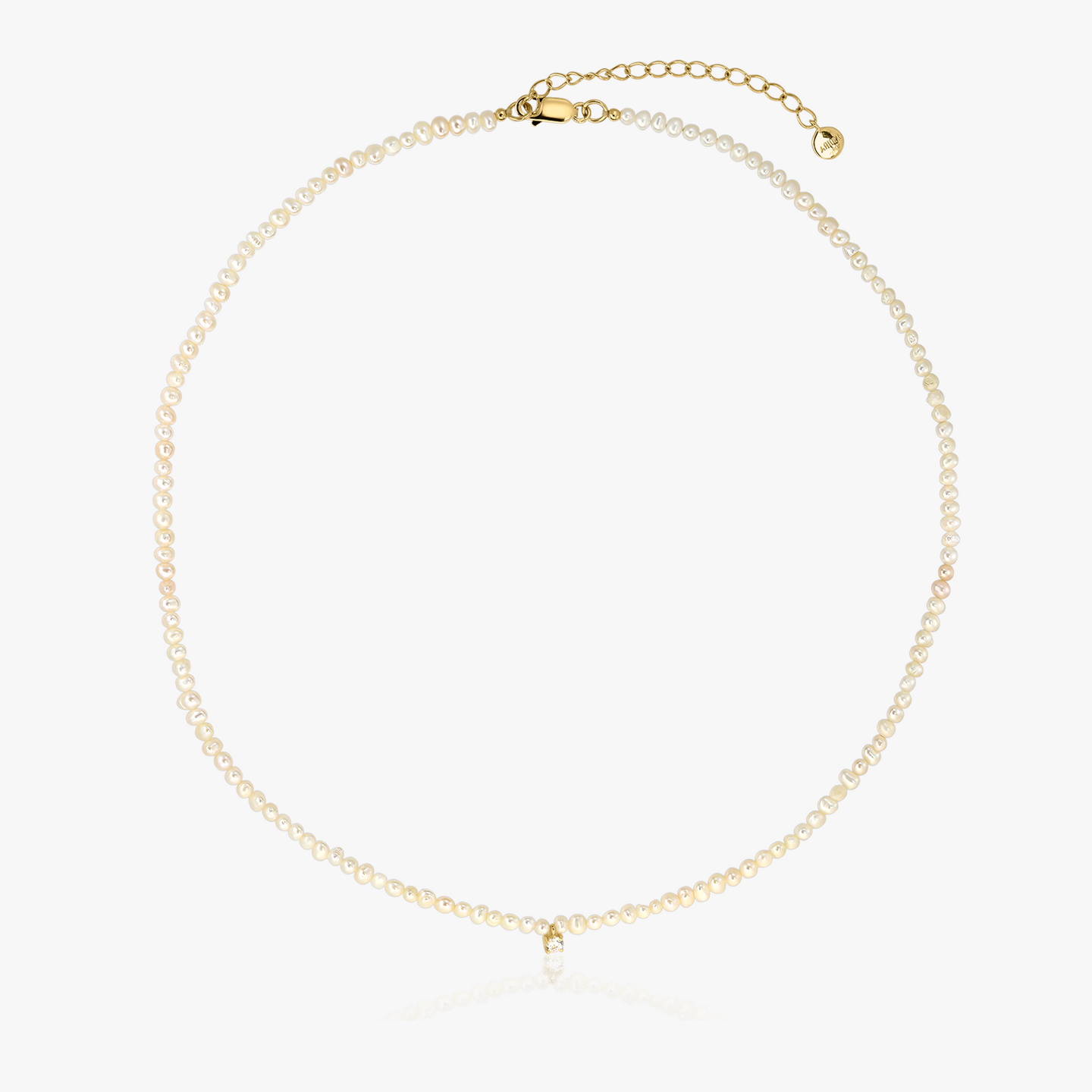 Collana in argento Golden Fairy - Perle di coltura - Indira