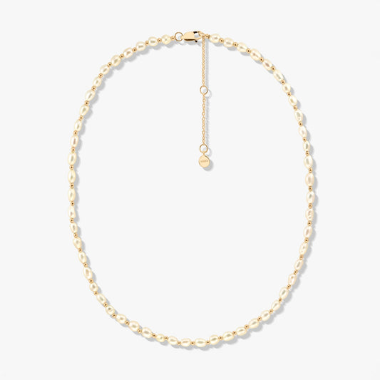 Collana in argento Golden Mini Cherie - Perle Naturali