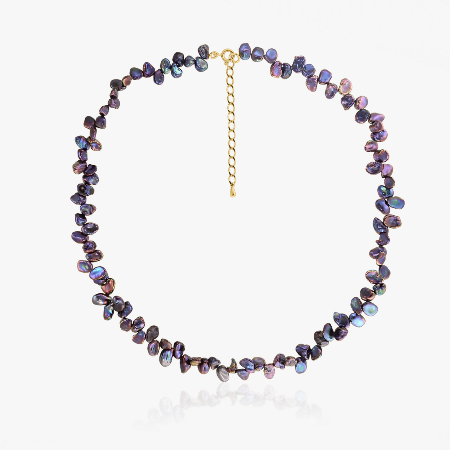 Collana in oro Mini Lulu - Perle Keshi nere - Indira