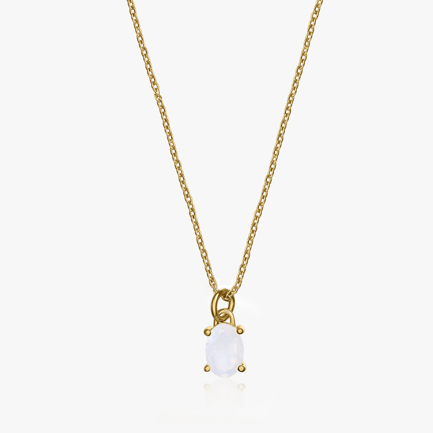 Collana in argento Golden Reina - Pietra di luna - Indira