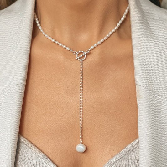 Collana in argento Jacqueline - Perla Naturale - Indira